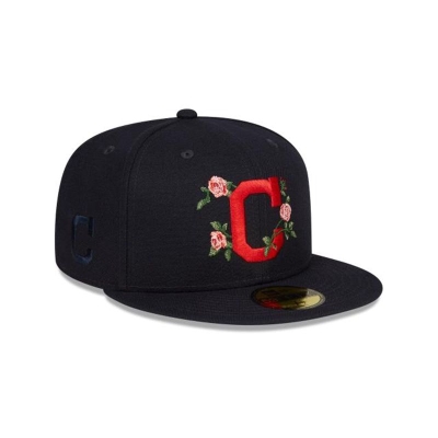 Cleveland Indians Gorra | New Era MLB Bloom 59fifty Fitted Cap Mexico - Azules